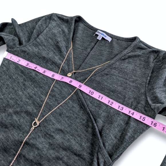 Bailey Blue | Surplice Bodycon Mini Dress+Attached Chain Necklace NWOT - Picture 8 of 15